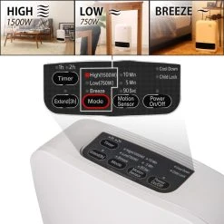 IRIS OHYAMA Chauffage D'appoint / Radiateur Soufflant Blanc Mobile Avec Capteur De... -Magasin TROTEC chauffage dappoint radiateur soufflant blanc mobile avec capteur de mouvement et minuteur 1500 w 11029456 28808600 1140x1140