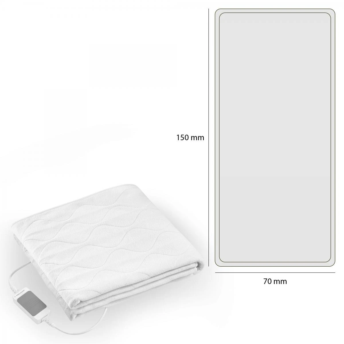 ProfiCare Chauffe-matelas électrique 70x150cm Housse De Matelas Thermique 3 Niv... 4 ProfiCare Chauffe-matelas électrique 70x150cm Housse De Matelas Thermique 3 Niv... – Image 2