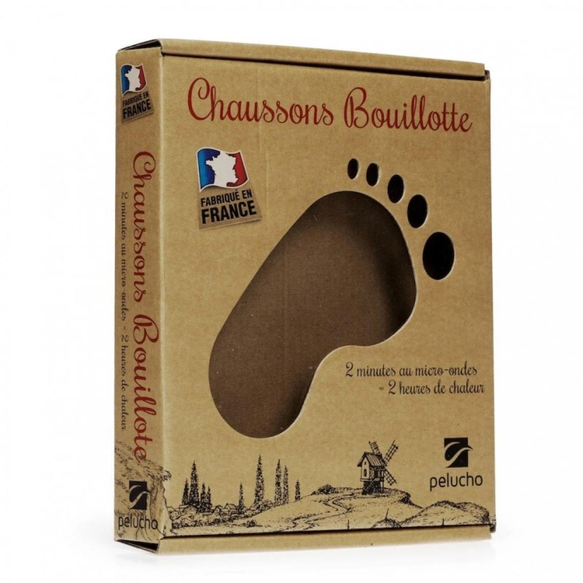 PELUCHO Chaussons Chauffants Bordeaux - Made In France 4 PELUCHO Chaussons Chauffants Bordeaux - Made In France â Image 2