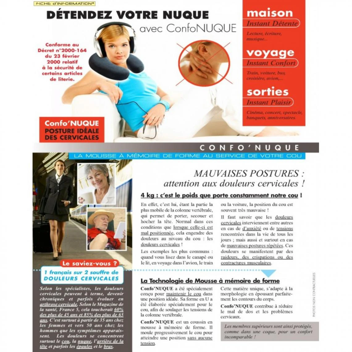 Ineldea ConfoNuque Cale Nuque à Mémoire De Forme 3 Ineldea ConfoNuque Cale Nuque à Mémoire De Forme