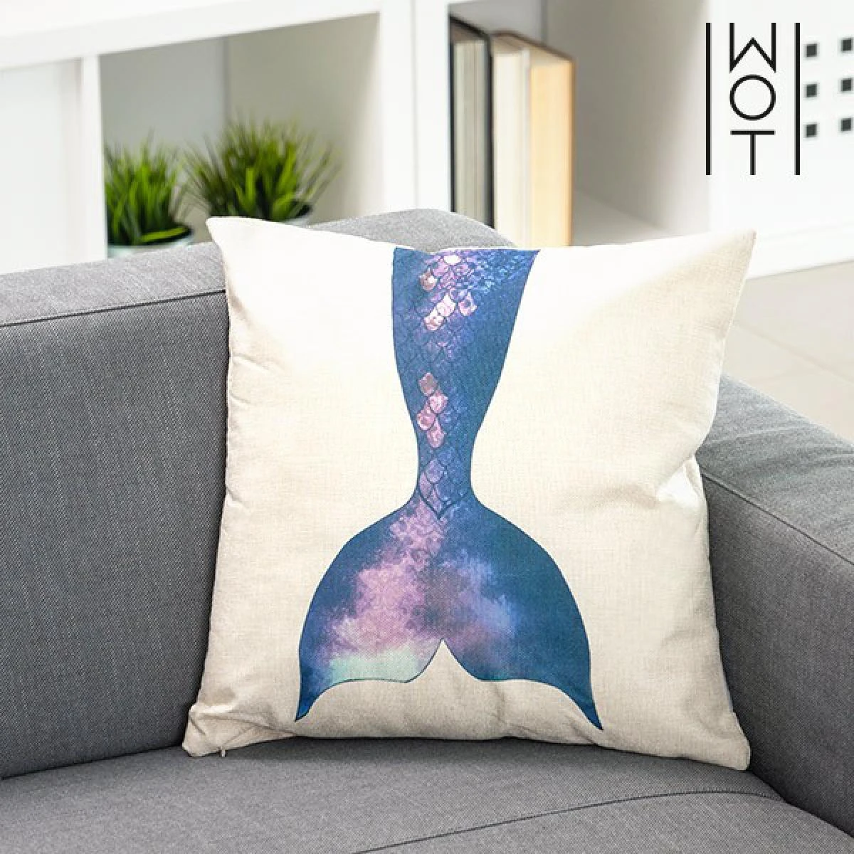 Totalcadeau Coussin Motif Sirène En Canvas Et En Polyester - Coussin Desgin Pas C... 7 Totalcadeau Coussin Motif Sirène En Canvas Et En Polyester - Coussin Desgin Pas C... – Image 5