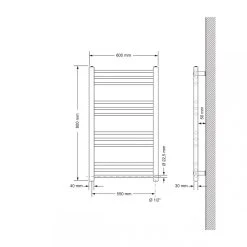 Magasin TROTEC -Magasin TROTEC ecd germany radiateur seche serviettes electrique 600 x 800 mm barre droite blanche 300w 9040821 23560559 1140x1140