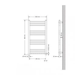 ECD Germany Radiateur Sèche-Serviettes Sahara Pour Salle De Bain - 5... -Magasin TROTEC ecd germany radiateur seche serviettes sahara pour salle de bain 500 x 800 mm blanc droit avec raccordement lateral radiateur seche serviette pas lectrique 9040767 23560307 1140x1140