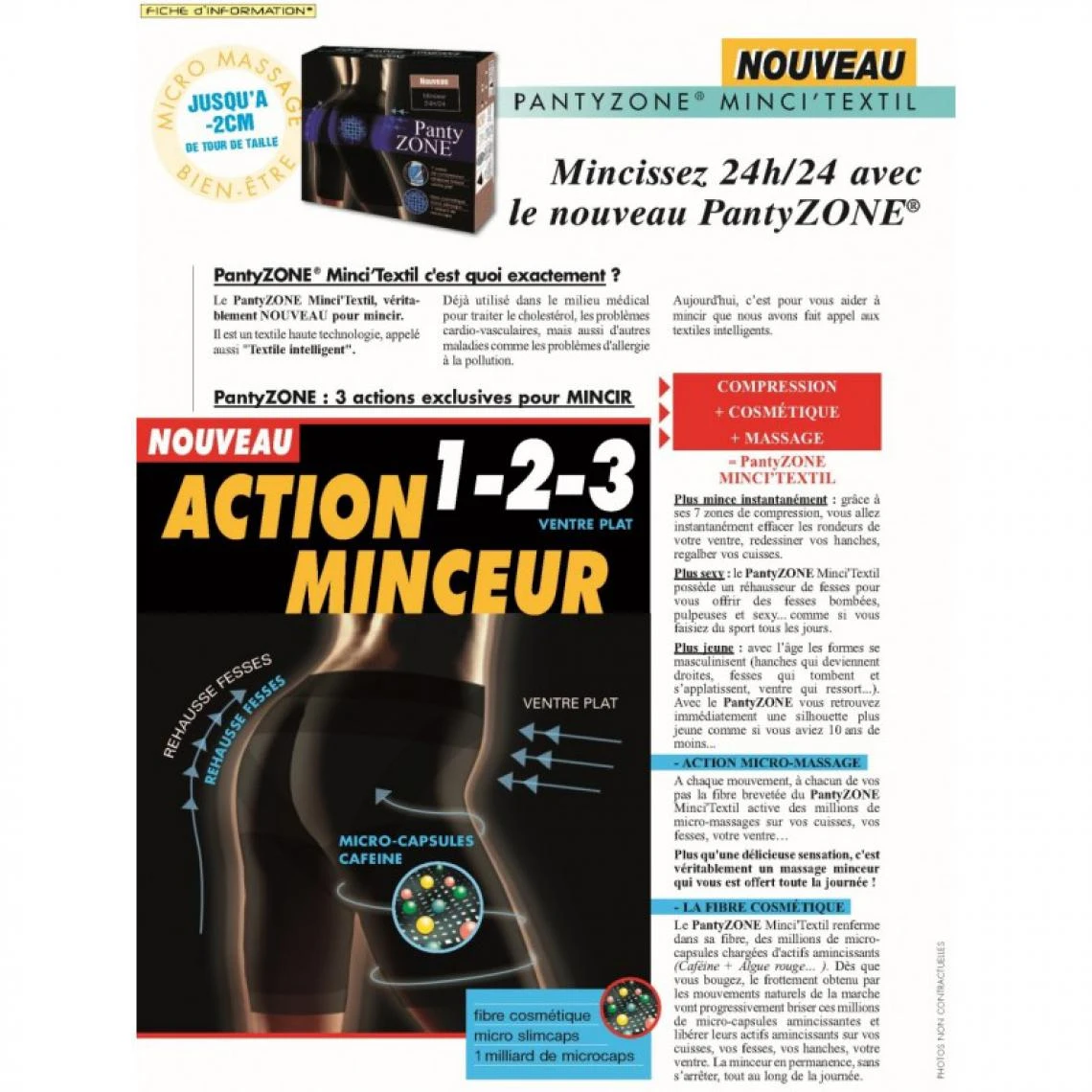 Ineldea MinciTextil Textile Intelligent Minceur Collants - CollantZone (Noir -... 7 Ineldea MinciTextil Textile Intelligent Minceur Collants - CollantZone (Noir -... – Image 5