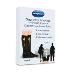Ineldea Pediexpert Chaussettes De Voyage à Compression Dégressive (L)