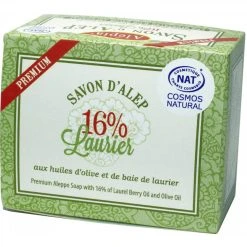 Alepia Savon D'Alep Premium BIO 16% Huile De Baie De Laurier