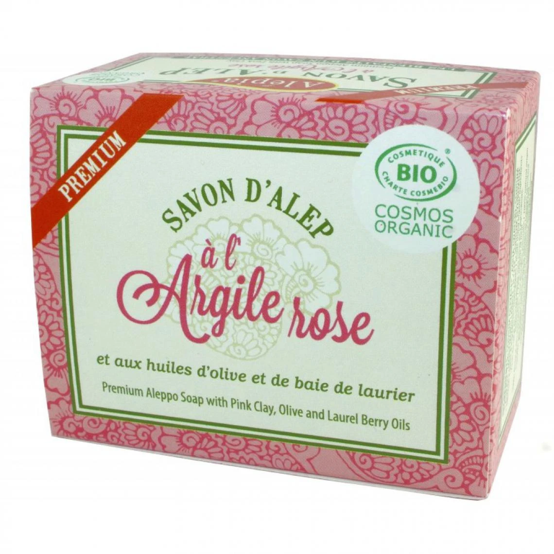 Alepia Savon D'Alep Premium BIO à L'Argile Rose 3 Alepia Savon D'Alep Premium BIO à L'Argile Rose