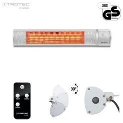 TROTEC Radiant Infrarouge électrique IR 2050, 2000 Watts, Chauffage D...