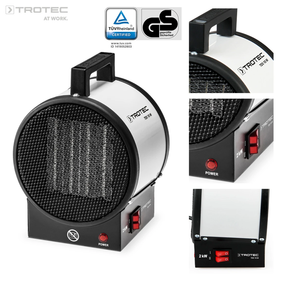 TROTEC Chauffage Soufflant Céramique TDS 10 M, 2 KW Chauffage De Cha... 3 TROTEC Chauffage Soufflant Céramique TDS 10 M, 2 KW Chauffage De Cha...